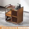 Mesa de Chá Móvel, Mesa de Chá Pequena, Carrinho de Chá Doméstico Simples para Varanda com Rodas, Mesa de Café Kung Fu, Armário de Chá, Chaleira Elétrica Totalmente Automática