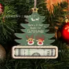 Billetera de Madera para Billetes de Navidad Transfronteriza Colgante de Árbol de Navidad Papá Noel Decoración de Ambiente Festivo