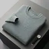 Suéter de cuello redondo para hombre, jersey grueso con aguja de piña, camisa básica de punto informal de talla grande para jóvenes, otoño e invierno