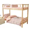 Juego de ropa de cama de tres piezas de algodón puro para estudiantes universitarios, sábana de cama 100% algodón, funda de edredón, protector de colchón, ropa de cama individual para dormitorio