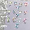 Celebridad en línea chica bonita luna parche para uñas joyería Estrella Mariposa estrella Mocha K9 cristal plano uña Diamante