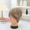 Moda de invierno gorro de lana grueso y cálido con forro polar para ancianos para mujeres, mamá, sombrero para mediana edad y ancianos