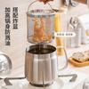 Olla de Aceite Multiusos de Acero Inoxidable 304 Transfronterizo Almacenamiento de Aceite Separador de Residuos de Aceite con Colador Tanque para Cerdo Cesta para Freír Doméstica Olla para Freír