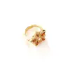 Anillo de apertura de gema fija alta transfronterizo 2024 nuevo anillo de gema de alta calidad anillo de flor al por mayor