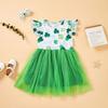 Vestido de malla para niña 2024 verano nuevo vestido de princesa fresco lindo vestido ventas directas de fábrica
