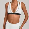 Sutiã de Yoga com Alças e Costura em Cor Contrastante Costas Bonitas Sutiã Esportivo Justo Fitness Corrida Yoga Casual para Mulheres 5064