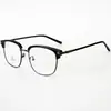 Armazón para Gafas de Cejas para Hombres y Mujeres TR90 con Lente Plano Anti-luz Azul Armazón Simple de Moda para Viaje Armazón de Metal para Gafas