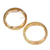 Set de Dos Pulseras Grandes Exageradas Sencillas Texturizadas para Mujer para Apilamiento a la Moda