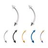 Venta Caliente Europeo y Americano Transfronterizo Barra Titanio Acero Ceja Uña Joyería Exagerado Elegante Piercing 316 Acero Inoxidable Venta Directa de Fábrica