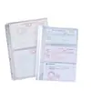 Carpeta A4 libro de tarjetas página interior película protectora bolsa transparente de hojas sueltas clip para tarjetas compartimento bolsa de almacenamiento multitaladro clip para cartas abierto