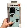 Cachorro Dachshund Adequado para Capa de Celular Apple 16Promax Iphone17 Nicho 14 Camada Dupla 13 Capa Rígida 12/11