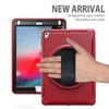 Adecuado para iPad9.7 2018 correa de mano de cuero soporte giratorio de PC iPad6 funda protectora 2 en 1 plana anticaída