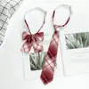 Corbata Estilo Academia, Corbata de Moño, Corbata Floral, Corbata JK, Corbata a Cuadros Rosa Amarillo Rojo, Corbata Retro Gris Carbón para Mujer