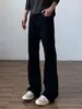 Jeans de mezclilla negros de ajuste limpio para hombre 2026 nuevo estilo americano de alta calle pantalones rectos holgados que estilizan hombre