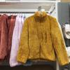 Outono e inverno longo lã coral lã cardigan colarinho polar lã jaqueta quente fofo jaqueta feminina 449753