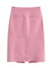 Atacado transfronteiriço de roupas femininas: Estilo europeu e americano, moderno e casual, cor sólida, conjunto de outerwear ajustado + saia midi que afina a silhueta