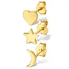 Exclusivo transfronteiriço para brincos simples e requintados tendência sensação de alto padrão acupuntura auricular estrelas lua brincos versáteis personalizados criativos