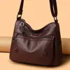Bolsa Feminina Nova Moda Transfronteiriça Nova Versátil Bolsa de Ombro Único Bolsa de Mãe Grande Capacidade Couro Macio Bolsa Transversal Bolsa Casual