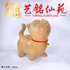 Talla en Madera de Alcanfor de un Gato Orgulloso, Figura Hecha a Mano Creativa Yiming Xianyuan para Decoración del Hogar, Artesanía de Madera para Mascotas de Té