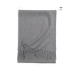 Bufanda de Cachemir Puro de Color Sólido, Especialidad de Mongolia Interior, Bufanda de Cachemir Resistente al Frío de Color Sólido con Borlas Largas, Estilo Europeo y Americano