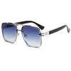 3441 gafas de sol de caja metálica de doble haz, moda europea y americana, deportivas, Amazon, comercio exterior transfronterizo, UV400, piloto