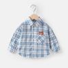 Roupas de Bebê 2025 Camisas Xadrez de Manga Comprida Infantil Tops para Meninos e Meninas Primavera & Outono Casual Roupas Infantis Camisas Infantis