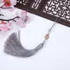 Gota de Agua Diamante Borla Larga Hielo Prensado Seda Hielo DIY Hecho a Mano Colgante Borla Accesorios Antigua Dinastía Han Colgante para Abanico Venta al por Mayor