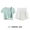 Conjunto de Fitness Deportivo de Verano para Mujer, Conjunto de Dos Piezas Anti-Exposición para Yoga, Conjunto de Dos Piezas con Camiseta de Running Transpirable de Secado Rápido