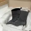 Botas de Moda Bico Fino Salto Gatinho 2026, Botas Curtas Retrô Simples para Mulheres, Botas de Cano Curto em Couro Macio Macias, Confortáveis e Versáteis