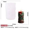 Molde de Silicona para Velas Aromáticas Cilíndricas de Navidad DIY Decoración para Pasteles de Copo de Nieve de Navidad Piña Molde para Hornear