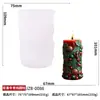 Molde de Silicone para Bolo de Fondant Série de Natal Floco de Neve Pinha Guirlanda Vela Aromática Cilíndrica