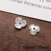 Zhen Tu Pendientes Acrílicos de Flor Pequeña de Cinco Pétalos con Corazón, Gradiente Transparente, Blanco Perla Iridiscente, Accesorios para el Cabello, Accesorios de Bricolaje para Mujer