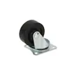 Rueda giratoria antiestática de goma negra, rueda universal de 3 pulgadas, 4 pulgadas, 5 pulgadas, rueda conductora con freno, rueda giratoria de tornillo en stock