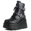 Amazon Botas de Plataforma Estilo Martin para Mujer 2022 Otoño e Invierno Estilo Europeo y Americano Talla Grande Uña Rosa Estilo Punk Suela Gruesa Botas de Cuero