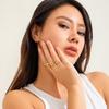 Europa y Estados Unidos joyería transfronteriza anillo redondo irregular barroco con radio anillo liso liso anillo para niñas