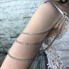 Accesorios de Moda Europeos y Americanos Novia Boda Cadena de Hombro de Cristal Multicapa Combinable Gotas de Agua Sexy Cadena Sling Joyería