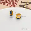 Oro de Arena Vietnamita Antiguo Accesorios DIY Cuentas Espaciadoras Pequeñas Agujero Grande Personaje Cinco Bendiciones Monedas de Cobre Pulsera Collar Nube Auspiciosa