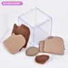 Esponja de Polvo de Chocolate que No Absorbe el Polvo, Doble Uso para Aplicaciones Secas y Húmedas, Esponja con Superficie de Galleta de Chocolate Afelpada, Set de Esponjas de Polvo