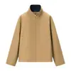 Colección de otoño nueva transfronteriza europea y americana: chaqueta cortavientos casual, adelgazante, a la moda, versátil y sencilla con cuello alto