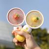 Mini ventilador pequeño de flor de fruta ventilador portátil de mano caricatura lindo estudiante ventilador de escritorio con carga usb