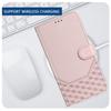 Adecuado para funda de cuero TCL 50 SE INFINIX Hot 50 5G con relieve de panal, tarjetero, funda protectora antirrobo