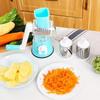 Máquina Cortadora de Verduras de Cocina de Manivela Rallador Doméstico Transfronterizo Multifuncional Tres en Uno Rallador de Rodillo Máquina para Patatas