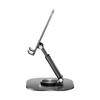 [Exclusivo para Novatos] Soporte de Metal Giratorio 360 Grados para Teléfono Móvil con Base de Escritorio Ajustable en Altura Plegable Adecuado para iPad