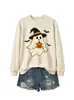 Amazon eBay loja independente fofa e divertida da moda feminina outono e inverno estampa de leopardo bruxo fantasma morcego moletom para exportação