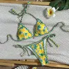 2026 Venda Quente Transfronteiriça Parceria Estilo Europeu e Americano Estampa de Coração Sexy Decote Halter Biquíni Duas Peças Roupa de Banho para Férias na Praia