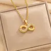 Colar Cruzado Estilo Europeu e Americano Número 8 Cobre Zircônia Acessórios de Colar para Mulheres, Luxo Leve, Simples e de Alta Qualidade Acessórios de Corrente para Clavícula
