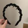Diadema de Perlas Onduladas Estilo Coreano para Mujer 2025 Nueva Corona Alta Parte Superior Diadema de Gama Alta Pinza Antideslizante para Lavado de Cara
