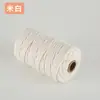 Corda de algodão colorida com 3-4 mm de espessura, corda de poliéster e algodão trançada à mão para DIY, corda para amarrar, corda para tapeçaria tecida