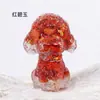 Cola de Cascalho de Cristal Natural Artesanato de Resina Cachorro Urso Filhote Decoração de Mesa para Casa Artesanato Ornamentos Atacado