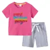 Camiseta para Niños 2026 Verano Nuevo Comercio Exterior Ropa para Niños Ins Estilo Coreano Algodón Manga Corta y Pantalones Cortos para Niños Conjunto de Dos Piezas